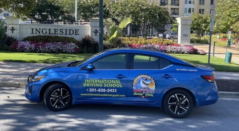 Driving school road-test rental car in Rockville, Maryland